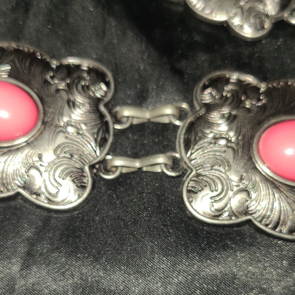 Silver and Pink Women's Belt - Picture 6 of 6